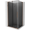 Mexen Velar L sprchový kút zasúvací 110 x 85 cm, grafit, brúsená meď - 871-110-085-43-65