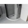 Mexen Rio polkruhová sprchová kabína 90 x 90 cm, grafit, chróm + vanička Flat, biela - 863-090-090-01-40-4110