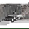 Mexen Velar L posuvný sprchovací kút 100 x 85 cm, matný, brúsniklový - 871-100-085-33-97
