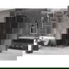 Mexen Velar L posuvná sprchová kabína 90 x 90 cm, grafit, brúsený nikel - 871-090-090-43-97