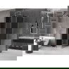 Mexen Velar L posúvná sprchová kabína 110 x 110 cm, grafit, brúsený nikel - 871-110-110-43-97