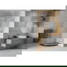 Mexen Rio sprchový kout polokruhový 90 x 90 cm, matný, chrom + sprchová vanička Flat, černá - 863-090-090-01-30-4170