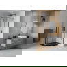 Mexen Rio sprchovací kút polkruhový 80 x 80 cm, transparentný, čierny + vanička Flat, čierna - 863-080-080-70-00-4170B