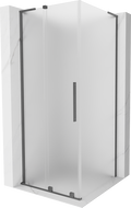Mexen Velar L posuvná sprchová kabína 120 x 120 cm, matné sklo, gun metal - 871-120-120-33-95