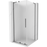 Mexen Velar L posuvná sprchová kabína 90 x 90 cm, mráz, zbraňový kov - 871-090-090-33-95