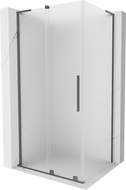 Mexen Velar L sprchový kút posuvný 90 x 75 cm, matný, gun metal - 871-090-075-33-95