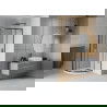 Mexen Rio sprchový kout půlkruhový 80 x 80 cm, transparentní, černý + vanička Flat, bílá - 863-080-080-70-00-4110B