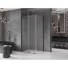 Mexen Velar L posuvná sprchová kabína 110 x 80 cm, matný, gun metal - 871-110-080-33-95