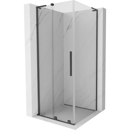 Mexen Velar L sprchová kabína posuvná 90 x 90 cm, transparentná, brúsená pištoľovo šedá - 871-090-090-03-66