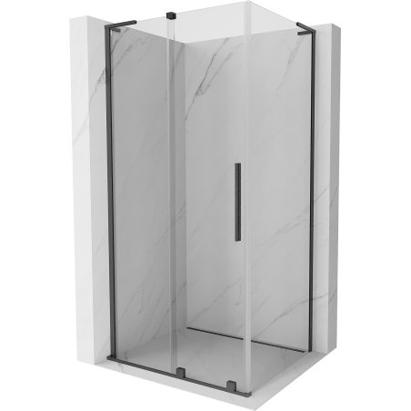 Mexen Velar L posuvná sprchová kabína 90 x 70 cm, transparentná, brúsená zbraňová šedá - 871-090-070-03-66