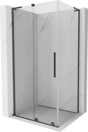 Mexen Velar L posuvná sprchová kabína 100 x 80 cm, transparentná, kartáčovaná pištoľová sivá - 871-100-080-03-66