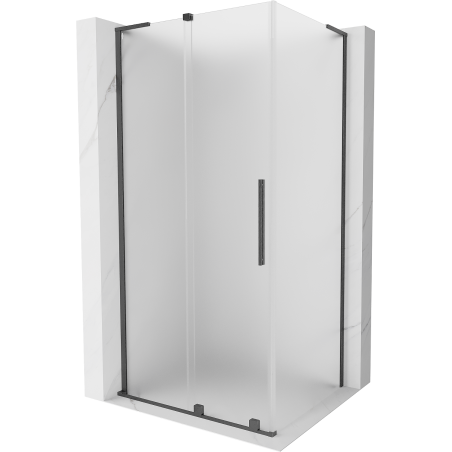 Mexen Velar L posuvná sprchová kabína 90 x 110 cm, mrazená, brúsená v odtieni gun gray - 871-090-110-33-66