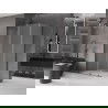 Mexen Velar L sprchový kút posuvný 100 x 80 cm, matný, kartáčovaná gun gray - 871-100-080-33-66
