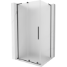 Mexen Velar L sprchový kút posuvný 100 x 80 cm, matný, kartáčovaná gun gray - 871-100-080-33-66