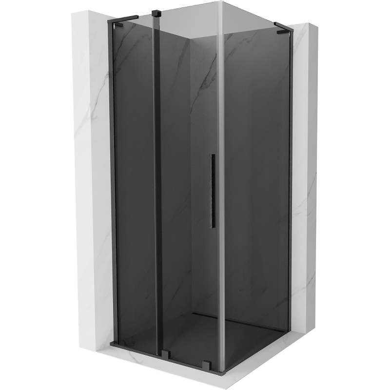 Mexen Velar L sprchová kabína posuvná 90 x 90 cm, grafit, gun gray brúsená - 871-090-090-43-66