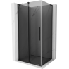 Mexen Velar L sprchovací kút posuvný 100 x 70 cm, grafit, gun gray brúsený - 871-100-070-43-66
