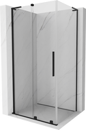 Mexen Velar L sprchový kút zasúvací 120 x 90 cm, transparentný, čierny- 871-120-090-03-70