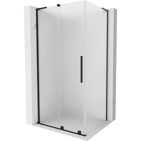 Mexen Velar L posuvná sprchová kabína 100 x 90 cm, matná, čierna - 871-100-090-33-70