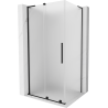 Mexen Velar L sprchový kút rozťahovací 100 x 120 cm, mrazový, čierny - 871-100-120-33-70