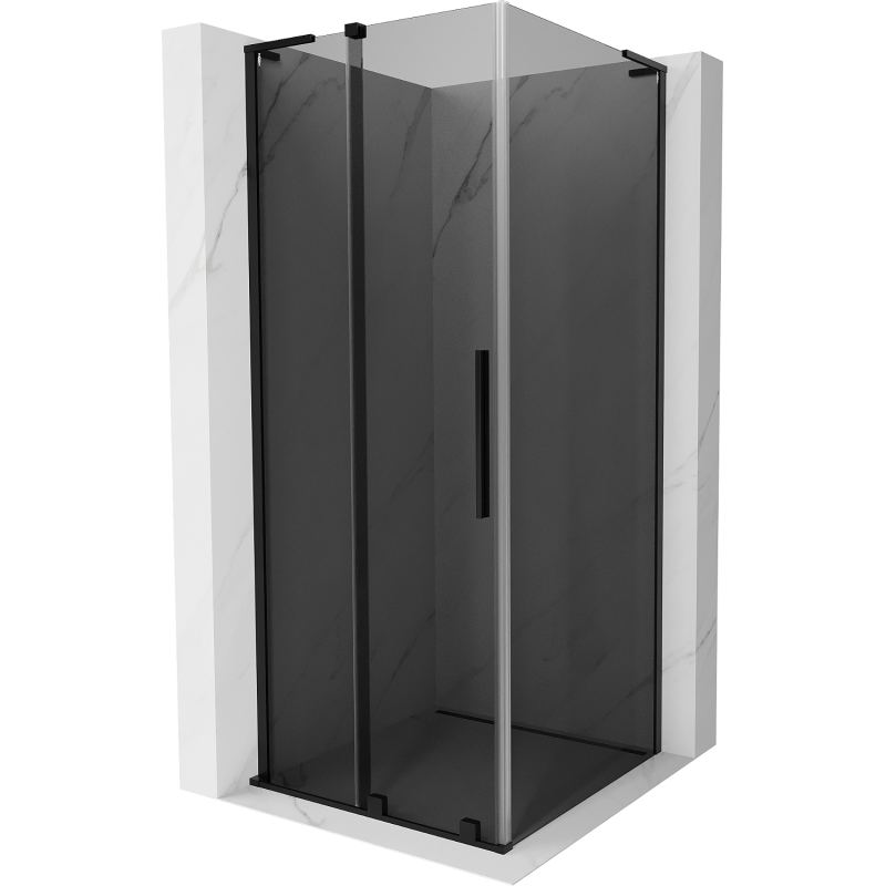 Mexen Velar L sprchová kabína posuvná 90 x 90 cm, grafit, čierna - 871-090-090-43-70