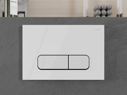 Mexen Fenix Air 02 pneumatické splachovacie tlačidlo, biely lesklý - 6A0200