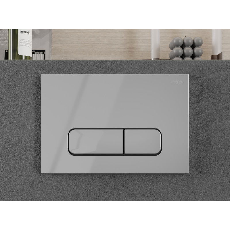 Mexen Fenix Air 02 pneumatické splachovacie tlačidlo, chróm lesklý - 6A0201