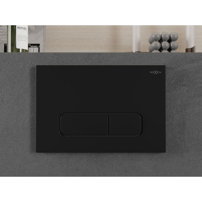 Mexen Fenix Air 02 pneumatické splachovacie tlačidlo, čierne - 6A0203