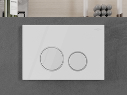 Mexen Fenix Air 05 pneumatické splachovacie tlačidlo, biely lesklý - 6A0500