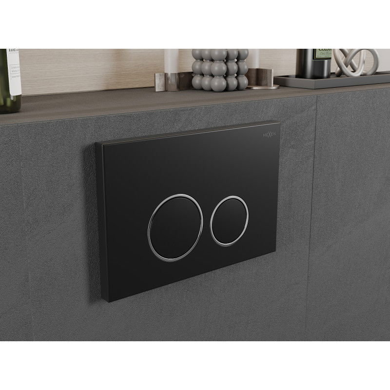 Mexen Fenix Air 05 pneumatické splachovacie tlačidlo, čierne - 6A0503