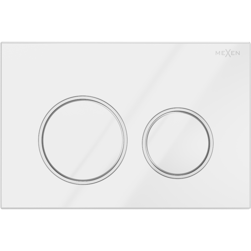 Mexen Fenix Air 07 XS pneumatické splachovacie tlačidlo, biela lesklá - 6A0700