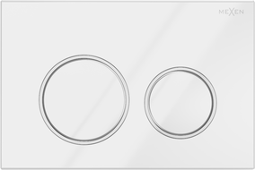 Mexen Fenix Air 07 XS pneumatické splachovacie tlačidlo, biela lesklá - 6A0700