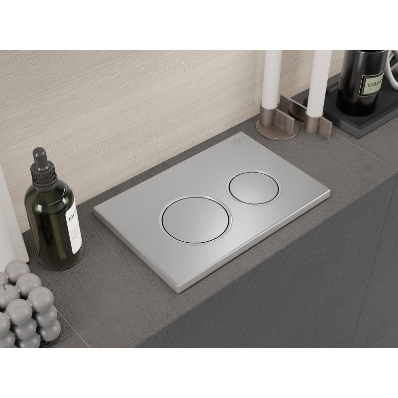 Mexen Fenix Air 07 XS pneumatické splachovacie tlačidlo, matný chróm - 6A0702