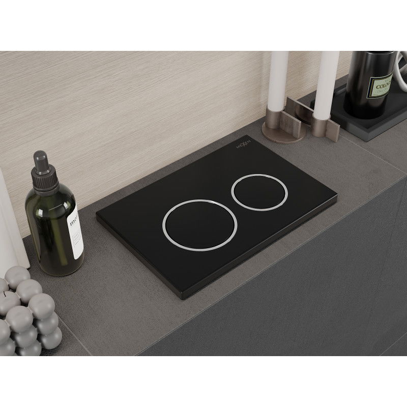 Mexen Fenix Air 07 XS pneumatické splachovacie tlačidlo, čierne - 6A0703