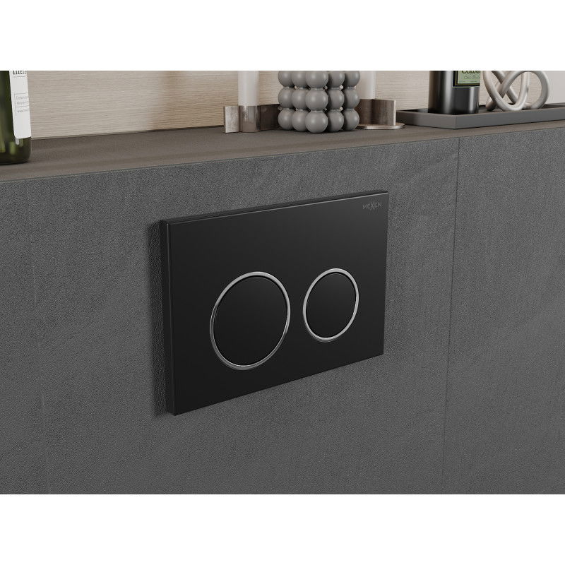 Mexen Fenix Air 07 XS pneumatické splachovacie tlačidlo, čierne - 6A0703