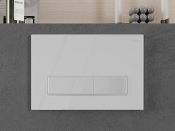 Mexen Fenix Air 09 pneumatické splachovacie tlačidlo, biele lesklé - 6A0900