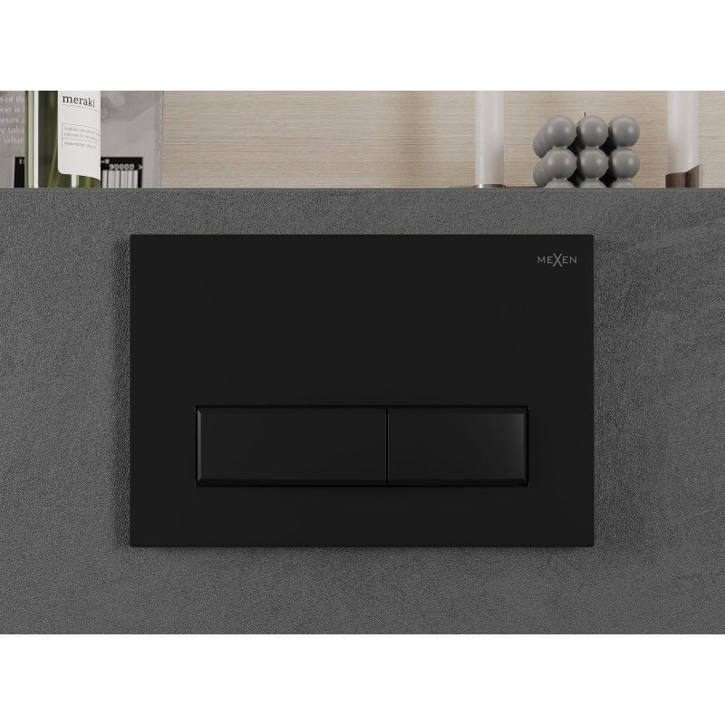 Mexen Fenix Air 09 pneumatické splachovacie tlačidlo, čierne - 6A0903