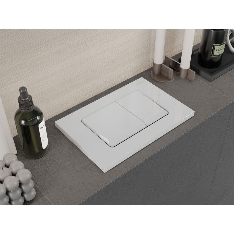 Mexen Fenix Air 10 XS pneumatické splachovacie tlačidlo, biely lesklý - 6A1000