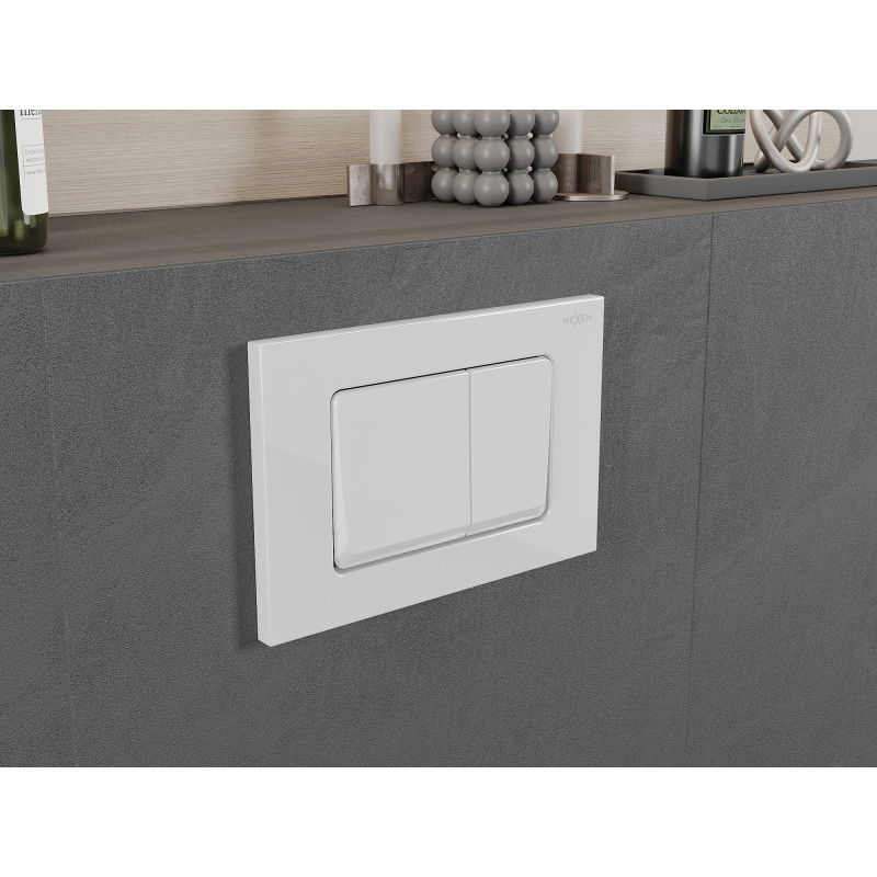 Mexen Fenix Air 10 XS pneumatické splachovacie tlačidlo, biely lesklý - 6A1000