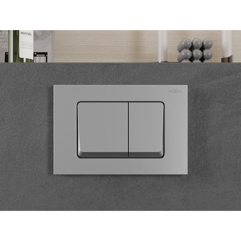 Mexen Fenix Air 10 XS pneumatické splachovacie tlačidlo, matný chróm - 6A1002