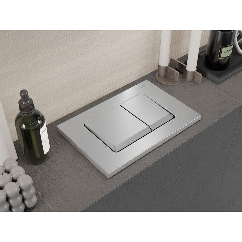 Mexen Fenix Air 10 XS pneumatické splachovacie tlačidlo, matný chróm - 6A1002