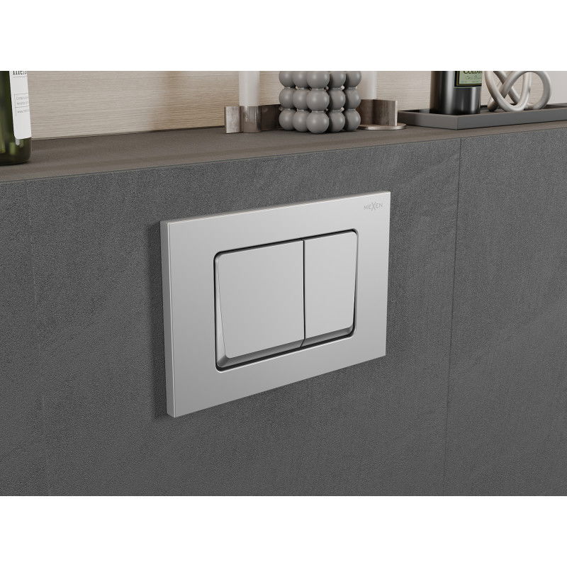 Mexen Fenix Air 10 XS pneumatické splachovacie tlačidlo, matný chróm - 6A1002