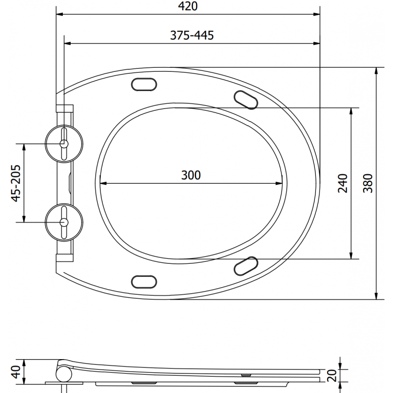 Mexen Egg doska pomaly sklopná slim, duroplast, čierna matná - 39243085