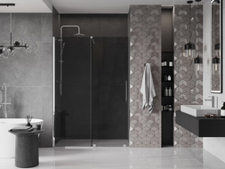 Mexen Velar posuvné sprchové dvere 130 cm, grafit, chróm - 871-130-000-41-01