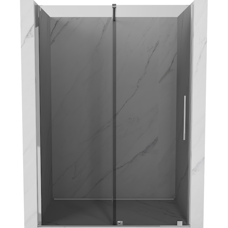 Mexen Velar sprchové dvere posuvné 140 cm, grafit, chróm - 871-140-000-41-01