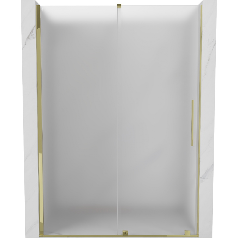 Mexen Velar posuvné sprchové dvere 150 cm, mráz, zlaté - 871-150-000-31-50