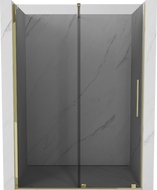 Mexen Velar posuvné sprchové dvere 160 cm, grafitové, zlaté - 871-160-000-41-50