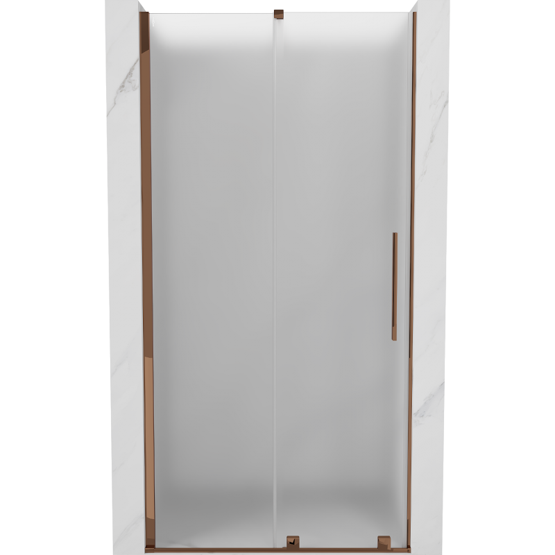 Mexen Velar posuvné sprchové dvere 120 cm, námraza, ružové zlato - 871-120-000-31-60