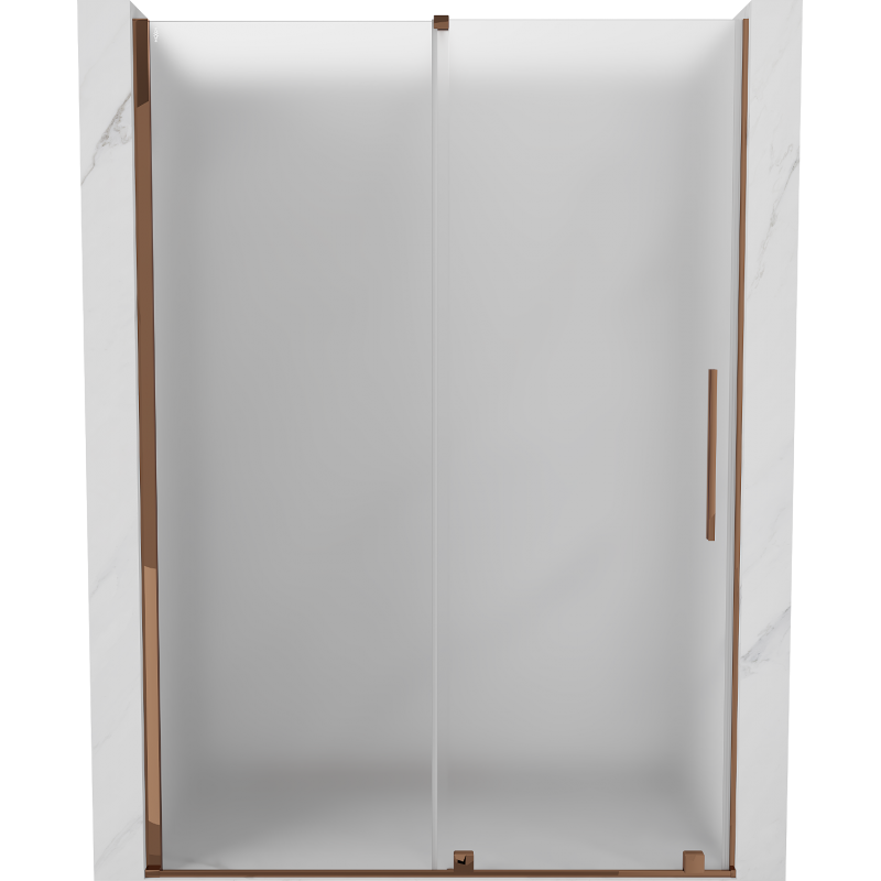 Mexen Velar posuvné sprchové dvere 150 cm, matné, ružové zlato - 871-150-000-31-60