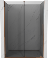 Mexen Velar posuvné sprchové dvere 130 cm, grafitové, ružové zlato - 871-130-000-41-60