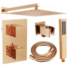 Mexen Cube DR02 podomietková sprchová sada s dažďovou sprchou 30 cm, ružové zlato - 77502DR0230-60